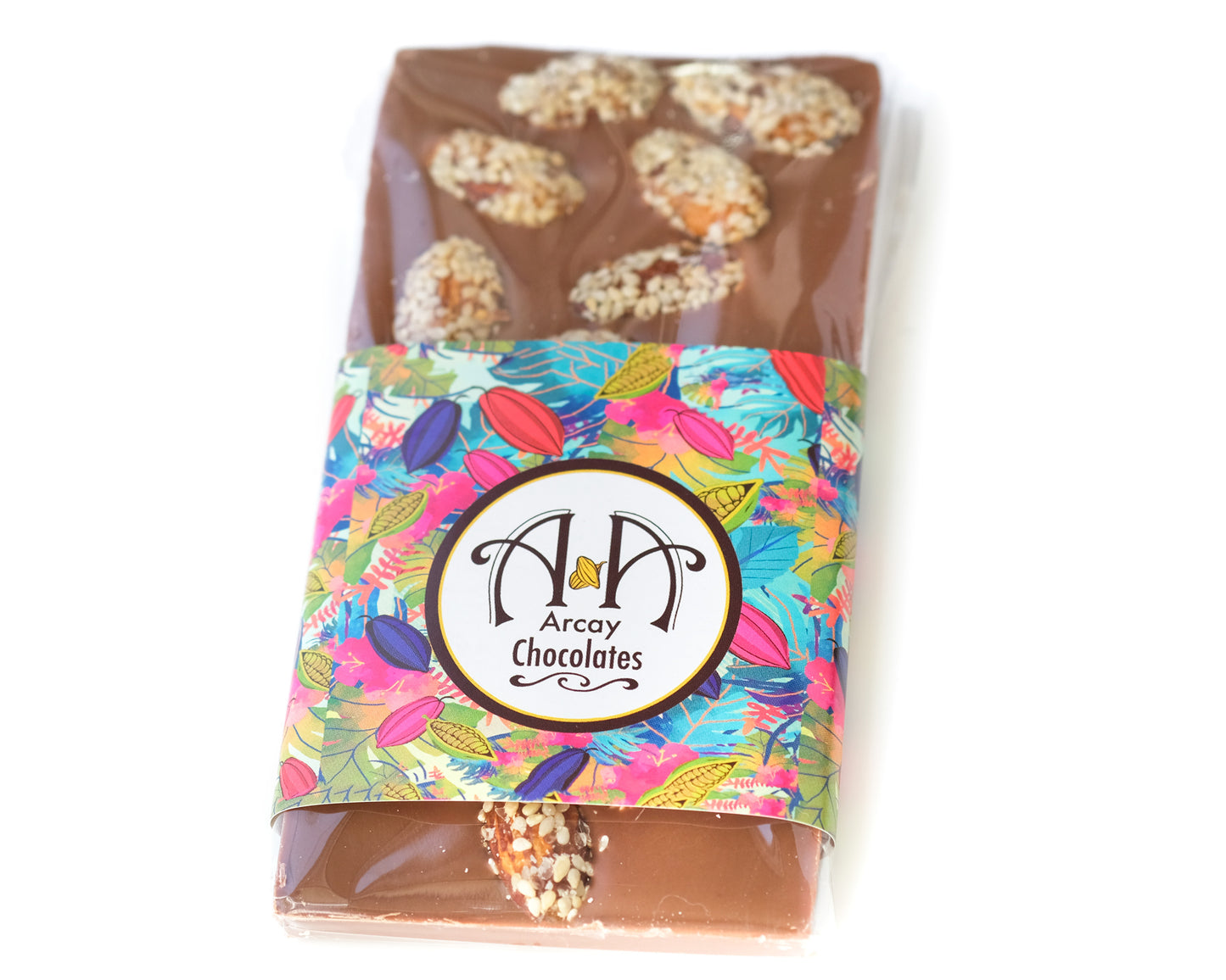 Sesame Covered Almonds Milk Chocolate Bar
