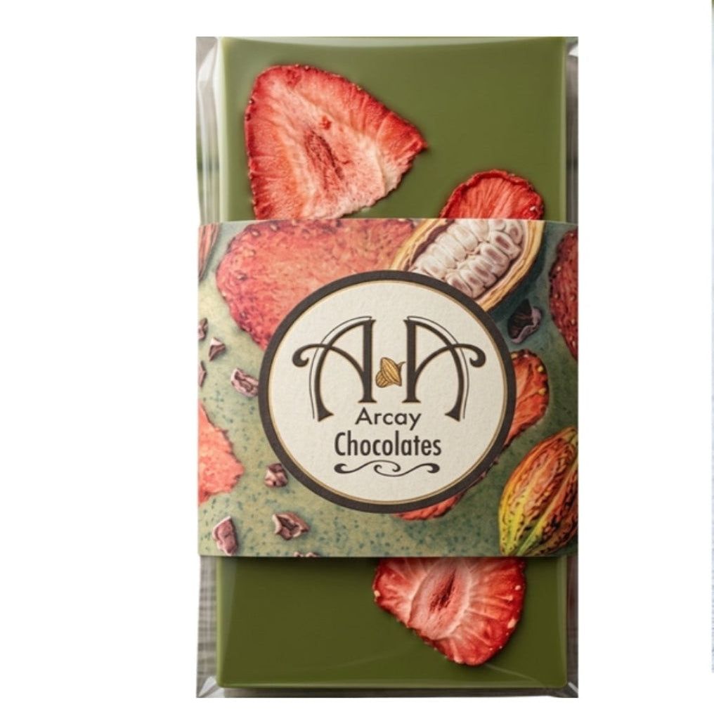 Strawberry - Matcha Chocolate Bar