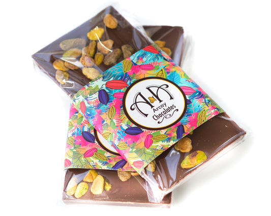 Dark Chocolate 70% Bar Pistachio & Sea Salt
