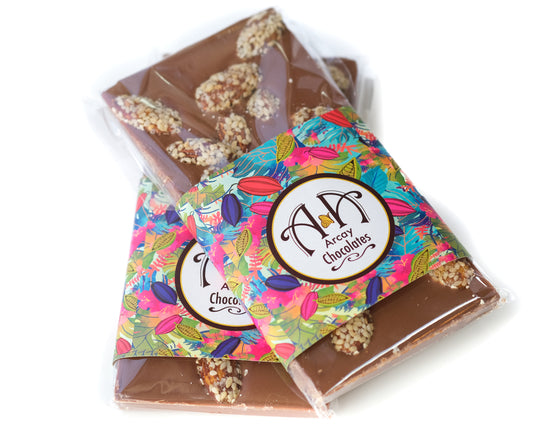 Sesame Covered Almonds Milk Chocolate Bar