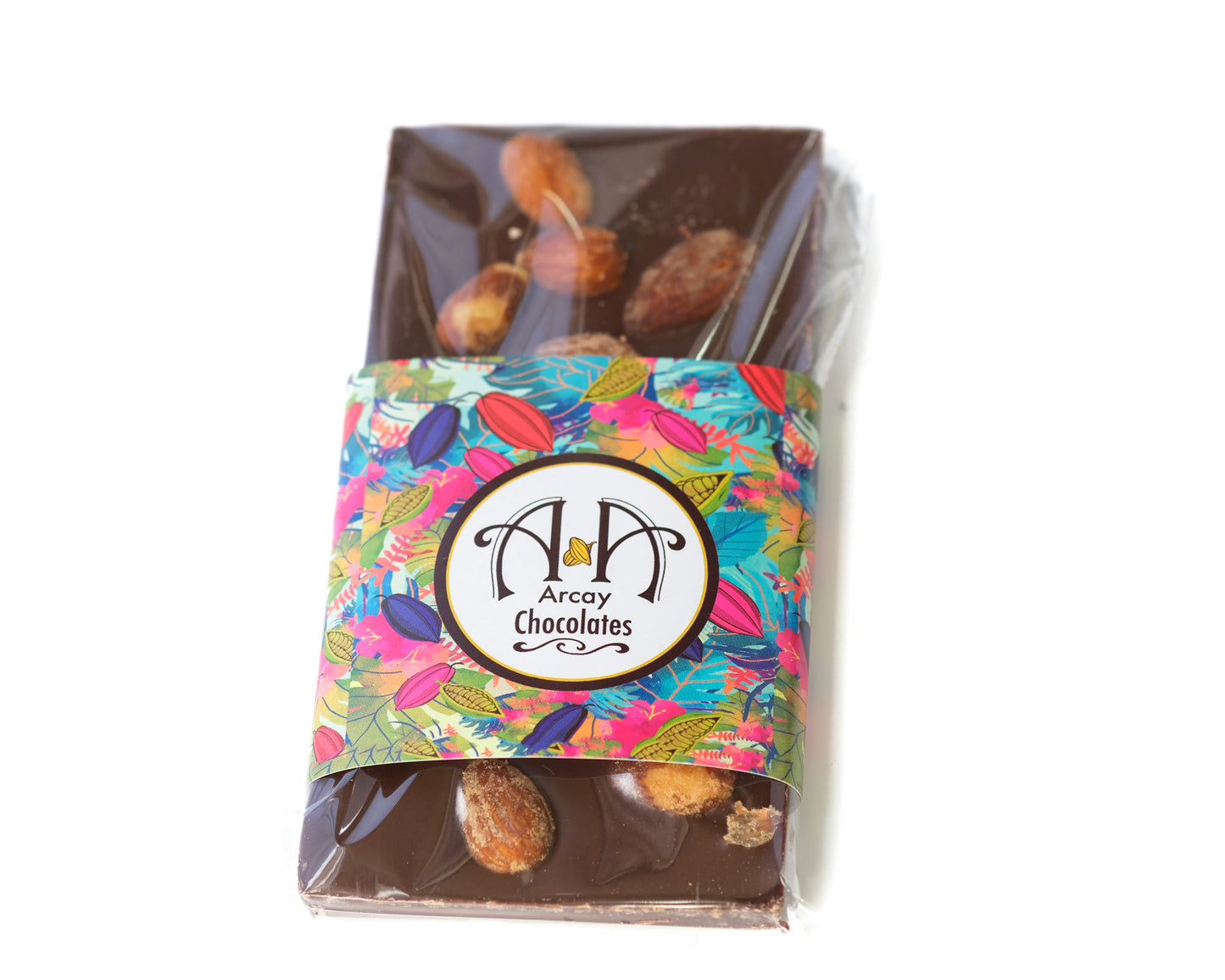 Smoked Almonds Dark Chocolate 70% Bar