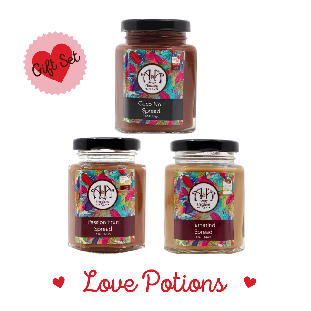 Love Potions Chocolate Spread Trio Arcay Chocolates